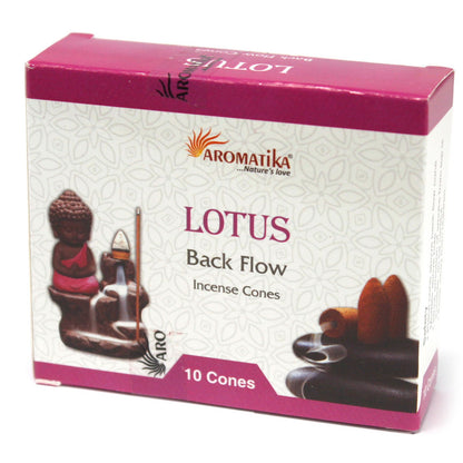 Conos de Incienso de Reflujo Aromatika Loto | Pack de 10 Conos