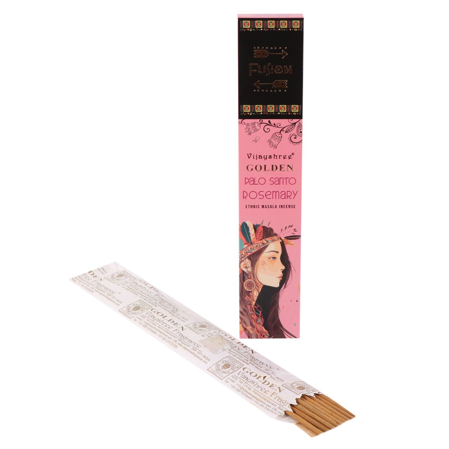 Varillas de Incienso de Palo Santo Dorado y Romero - 15gr