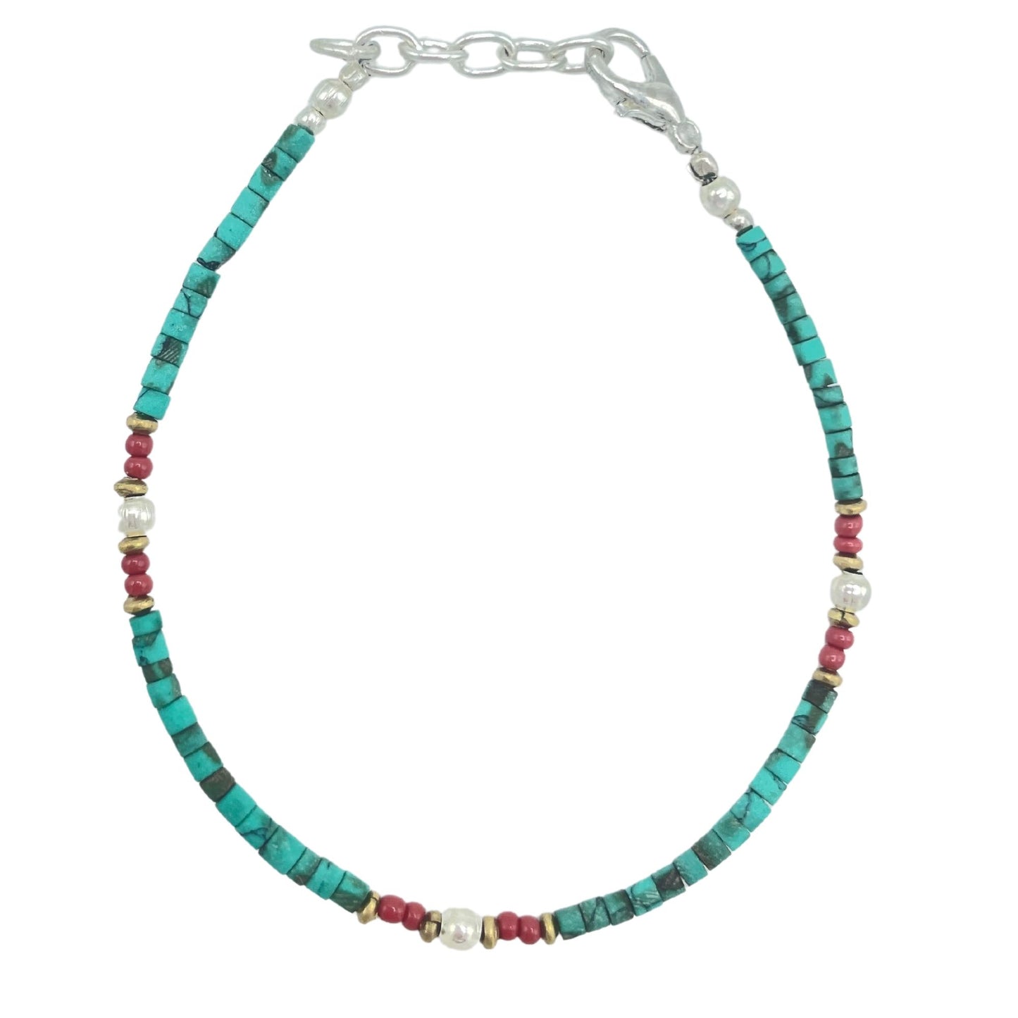 Pulsera Nepalí Gemas Extrafinas · Turquesa & Piedra Natural | Joya de Conexión con la Tierra