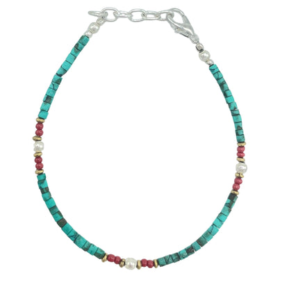 Pulsera Nepalí Gemas Extrafinas · Turquesa & Piedra Natural | Joya de Conexión con la Tierra