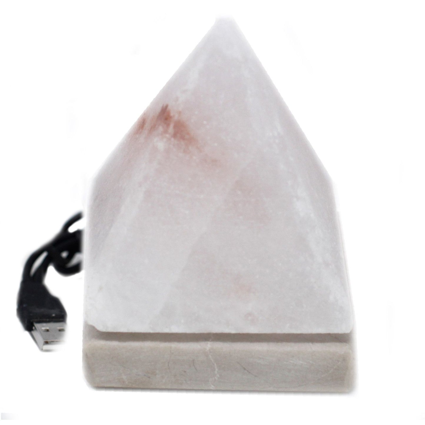 Lámpara de Sal del Himalaya Pirámide USB – Luz Natural 9 cm