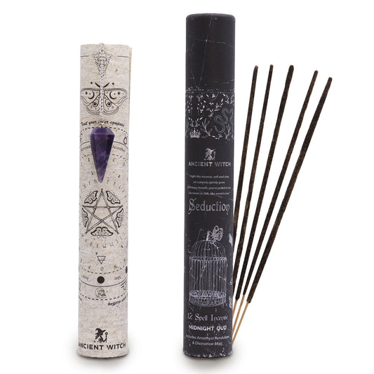 Kit de Ritual Seducción con Incienso Amour Oud y Péndulo de Amatista