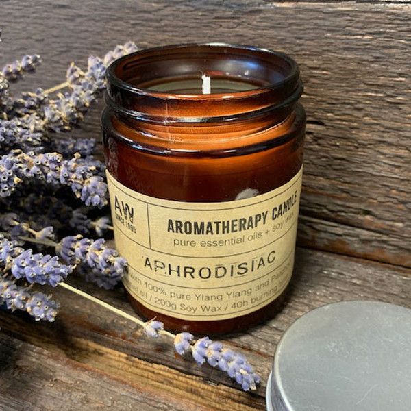 Vela espiritual de Afrodisiaco para calma y bienestar