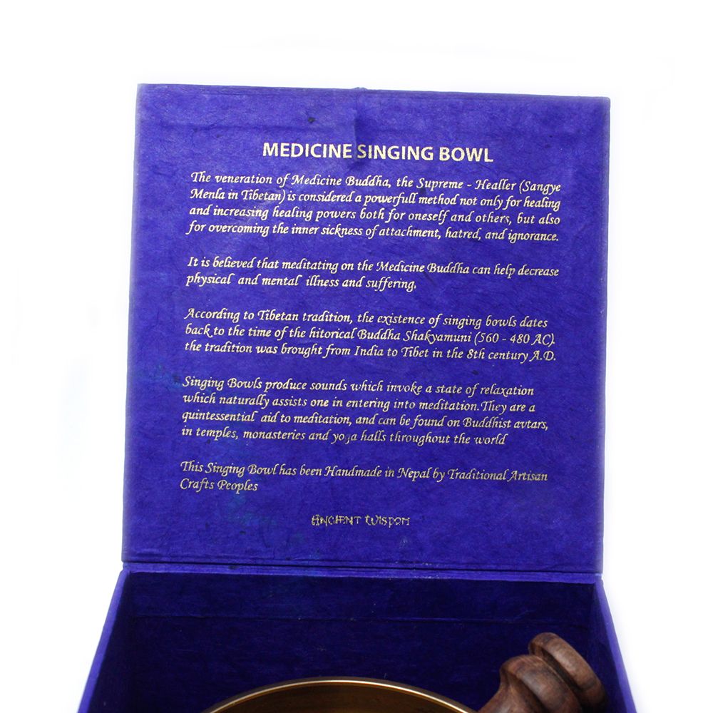 Cuenco tibetano Medicina Buda 10cm (min 500gm) para meditación y equilibrio energético