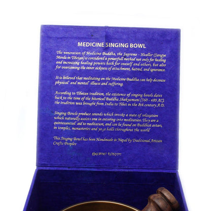 Cuenco tibetano Medicina Buda 10cm (min 500gm) para meditación y equilibrio energético