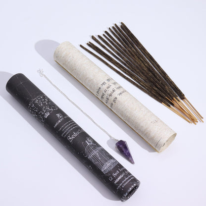 Kit de Ritual Seducción con Incienso Amour Oud y Péndulo de Amatista