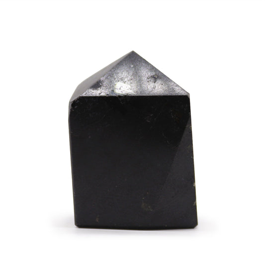 Punta Obelisco de Turmalina Negra Natural – Protección Energética Premium y Chakra Raíz (Pieza de Alto Valor)