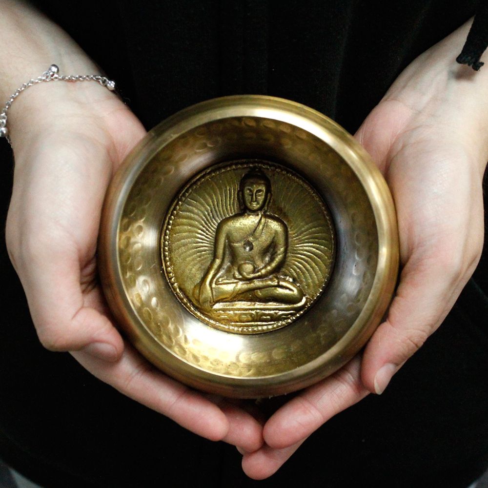 Cuenco tibetano Medicina Buda 10cm (min 500gm) para meditación y equilibrio energético