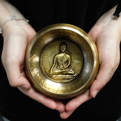 Cuenco tibetano Medicina Buda 10cm (min 500gm) para meditación y equilibrio energético