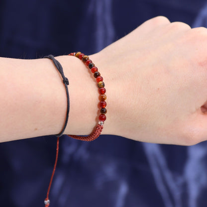 Vela de Cristal del Zodiaco con Pulsera de Piedras Naturales – Leo
