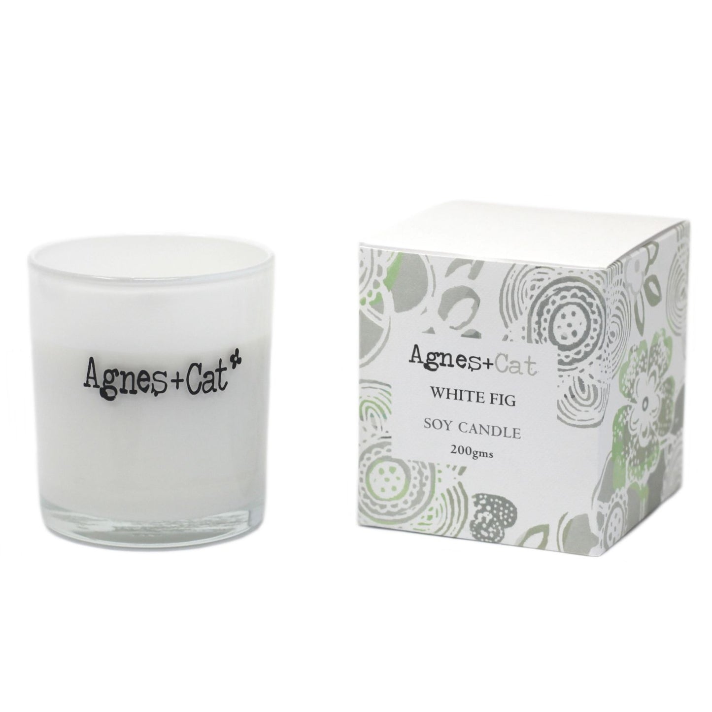 Vela espiritual de White Fig para calma y bienestar