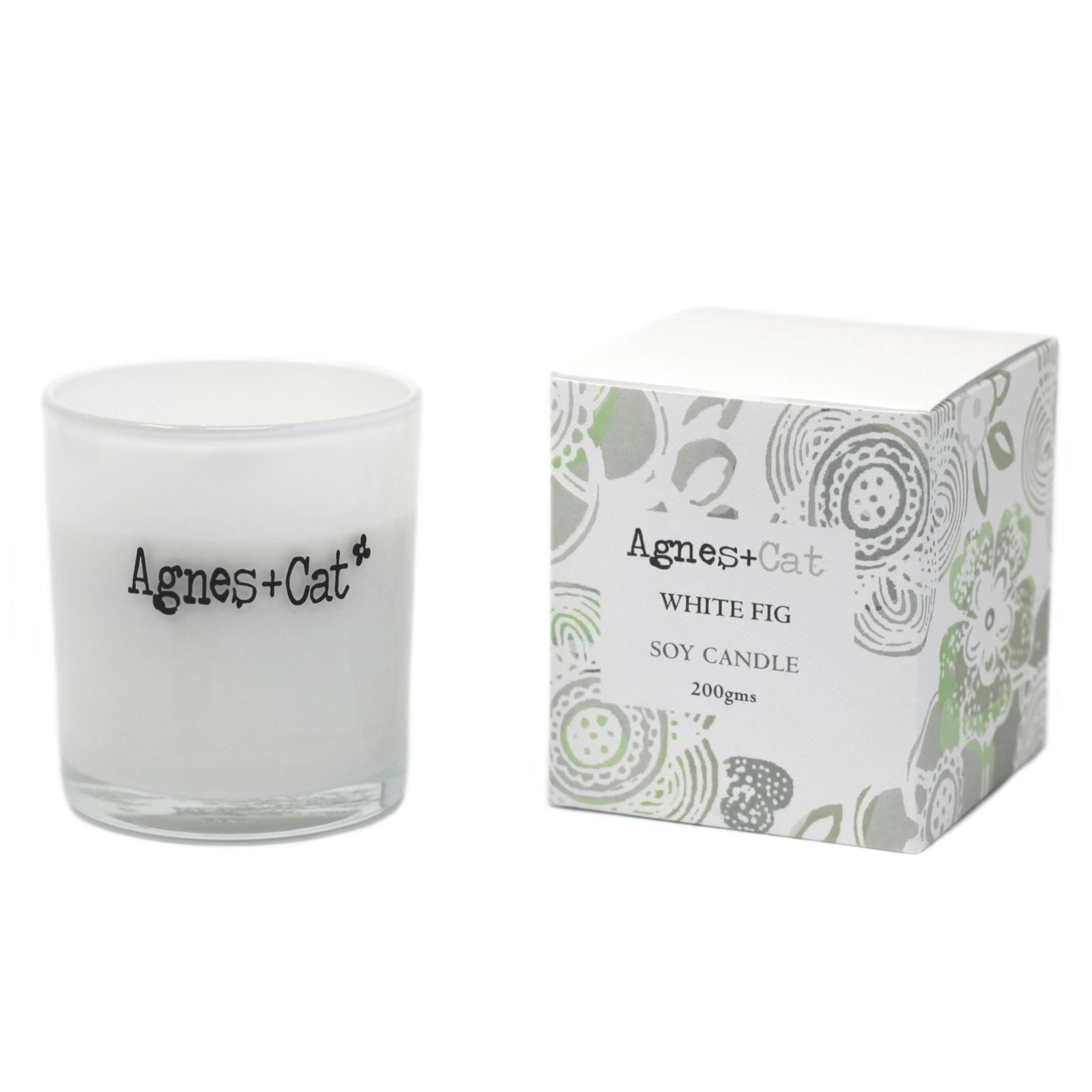 Vela espiritual de White Fig para calma y bienestar