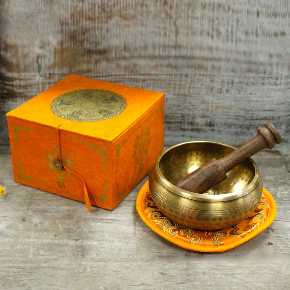 Cuenco tibetano Cinco Buda 10cm (min 400gm) para meditación y equilibrio energético
