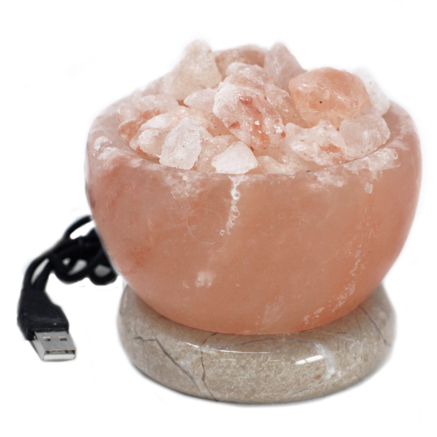 Lámpara de Sal del Himalaya USB para Escritorio – Cuenco de Fuego 800 g