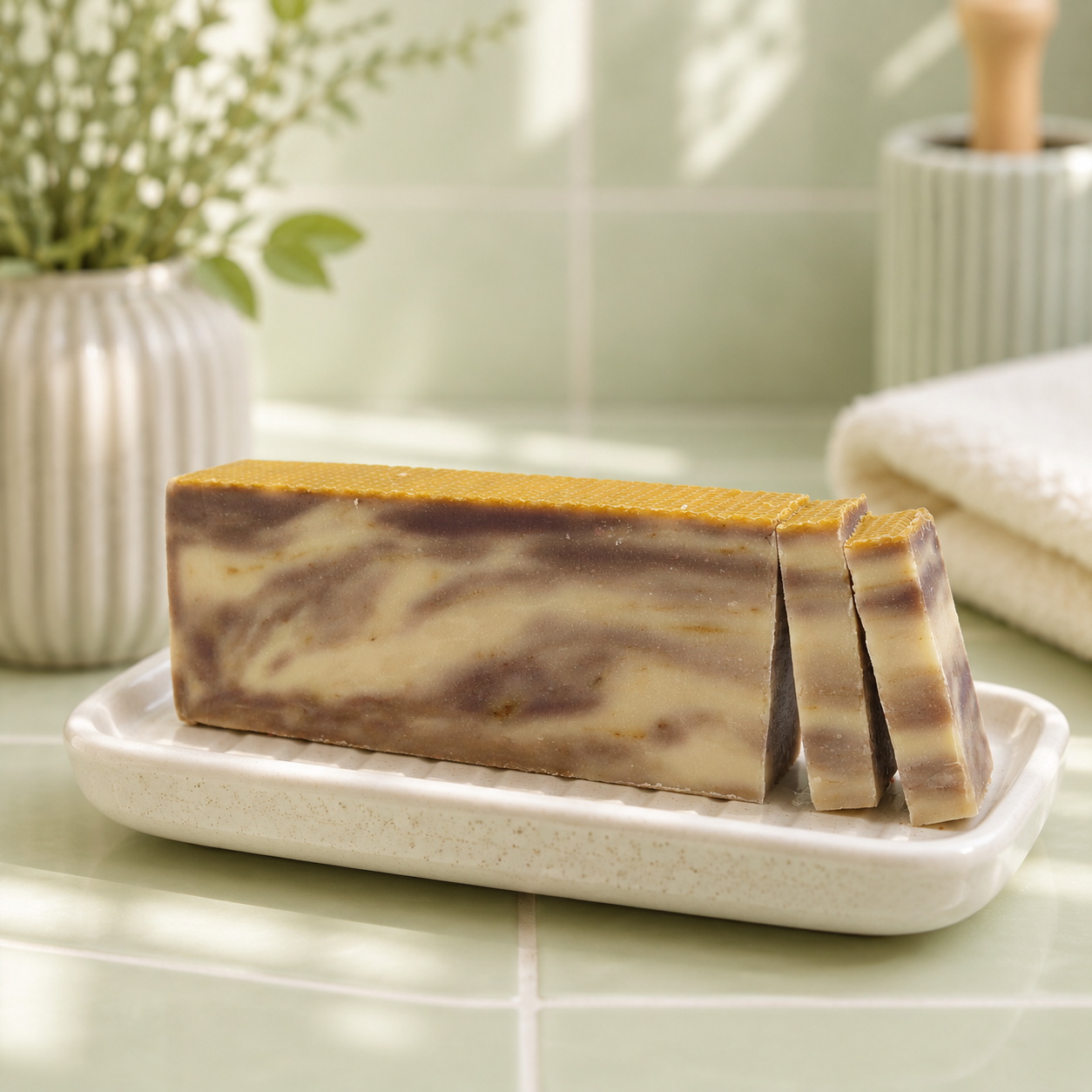 Jabón Artesanal Propóleo Cicatrizante Natural Formato XL 1.250g
