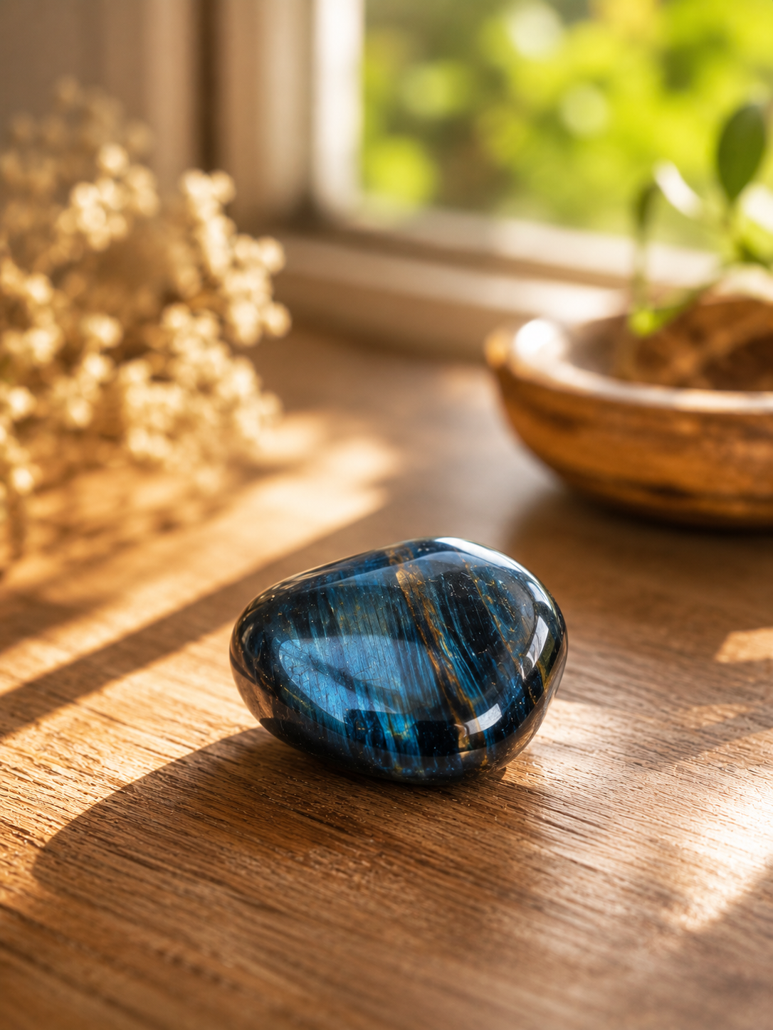 Pequeñas piedras africanas - Ojo de tigre - Azul